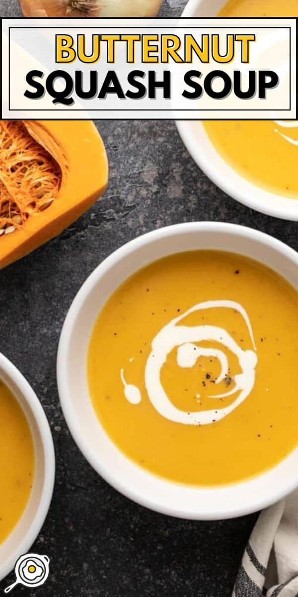 butternut squash soup pin image