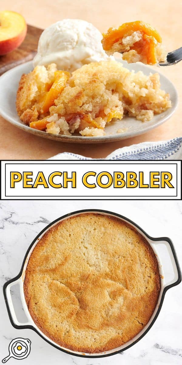 peach cobbler pin image