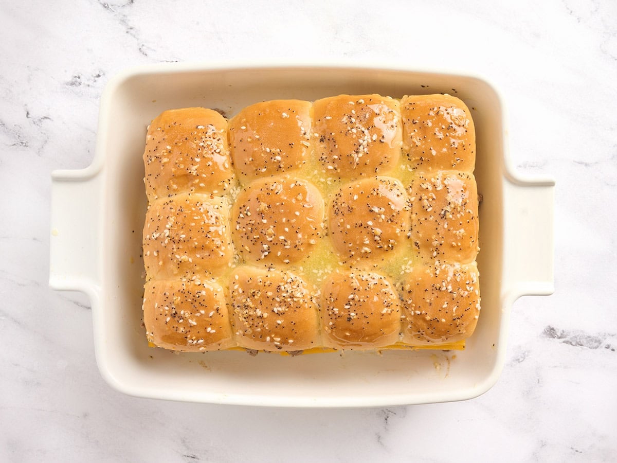 Sliders before baking in the oven.