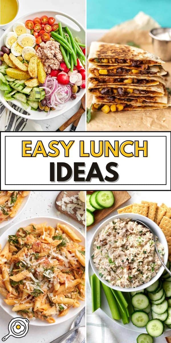 easy lunch ideas pin image