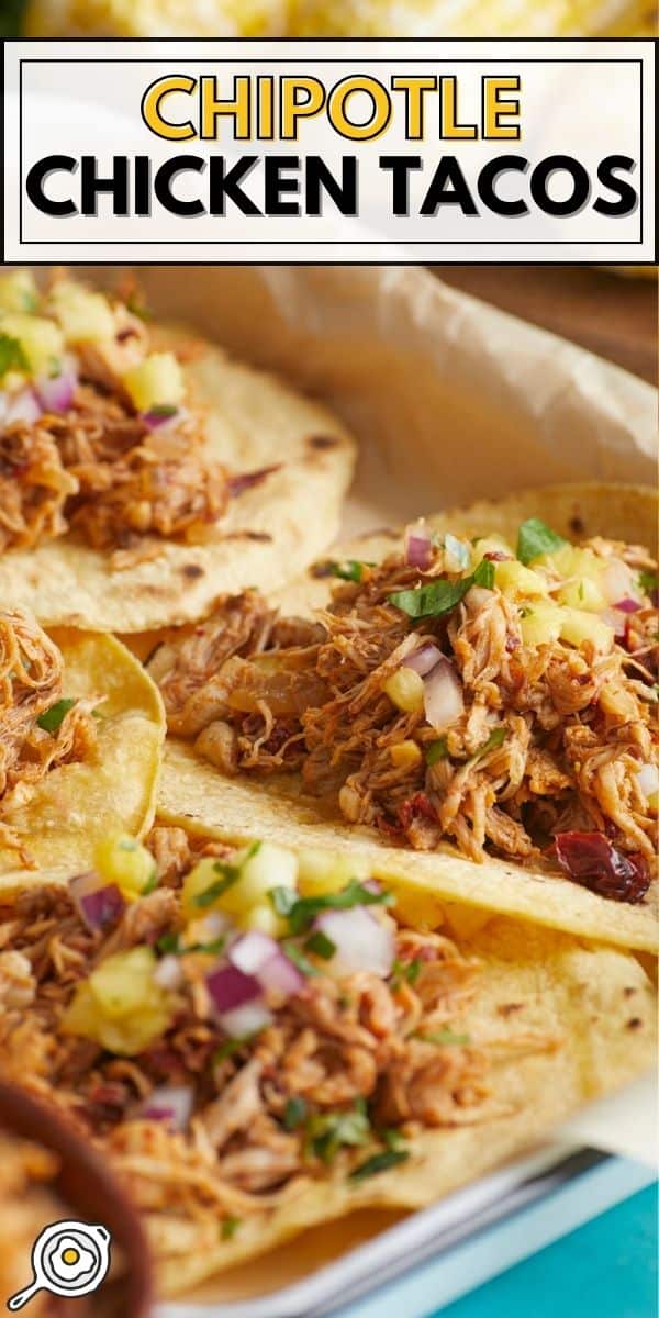 chipotle chicken tacos pin image