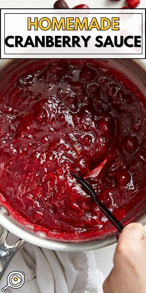easy cranberry sauce pin image