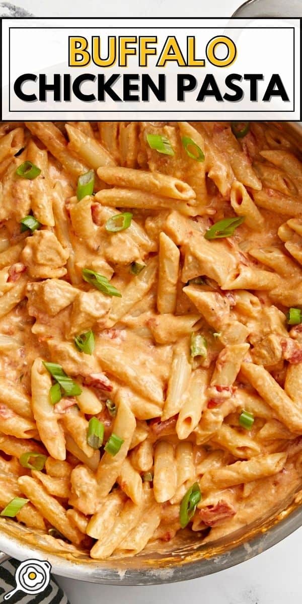 buffalo chicken pasta pin image