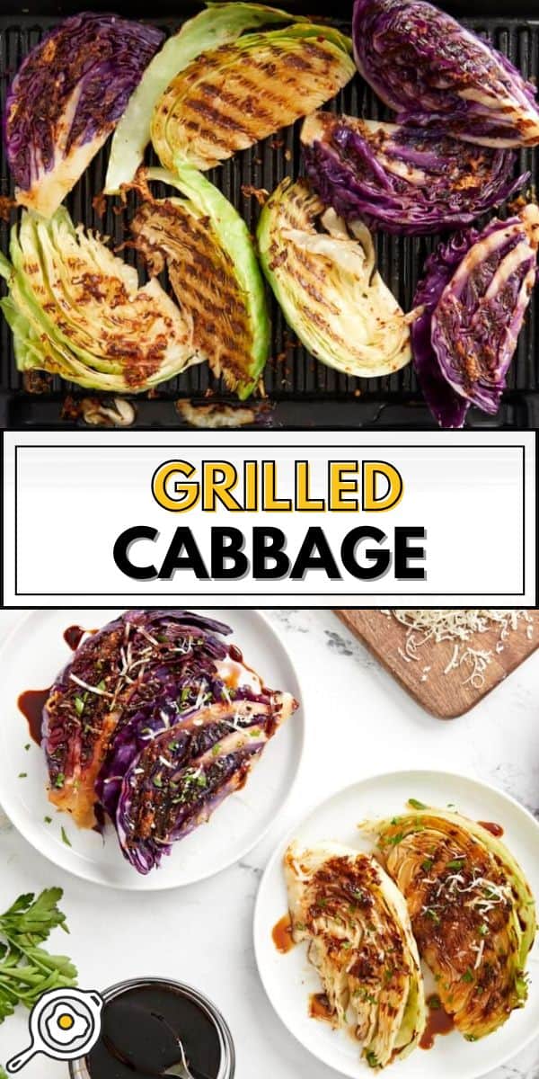grilled cabbage pin image