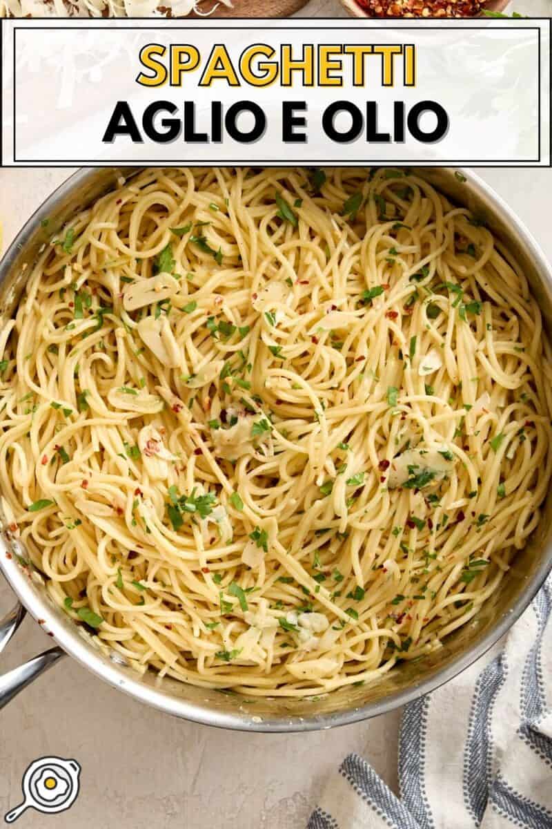spaghetti aglio pin image