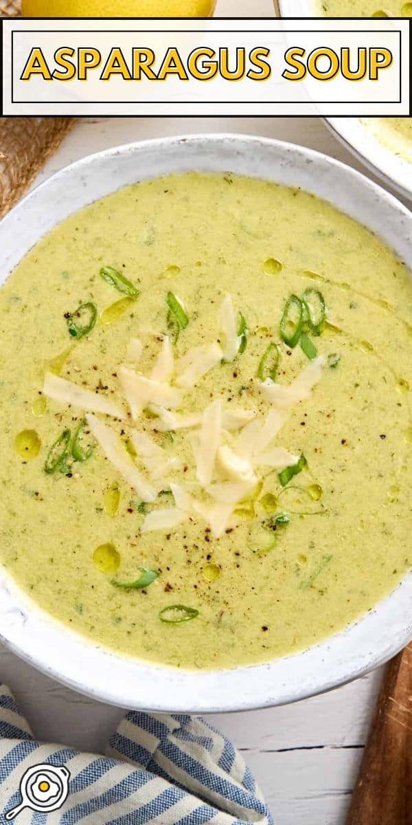 asparagus soup pin image