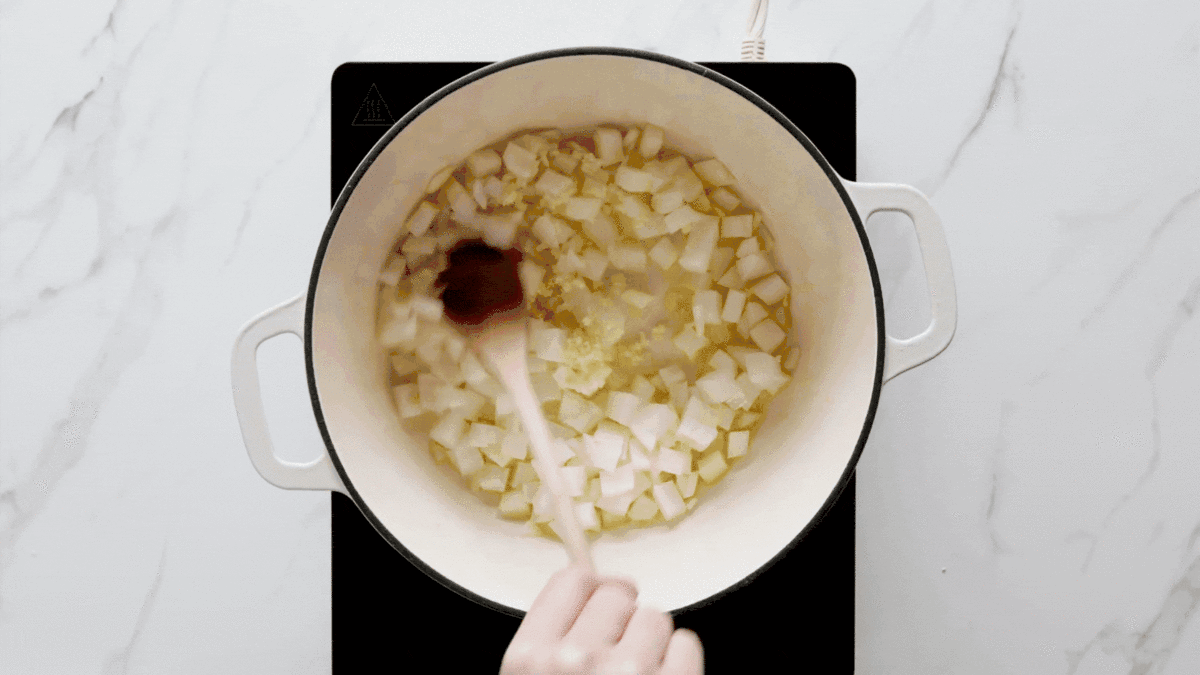 add ground beef and cook