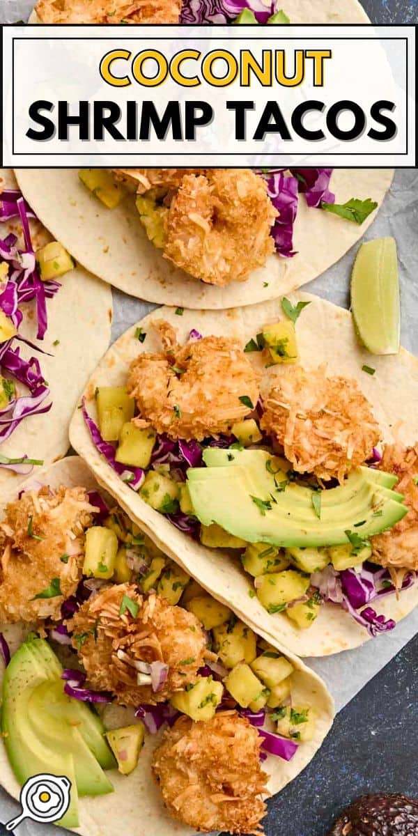 Coconut Shrimp Tacos pin image