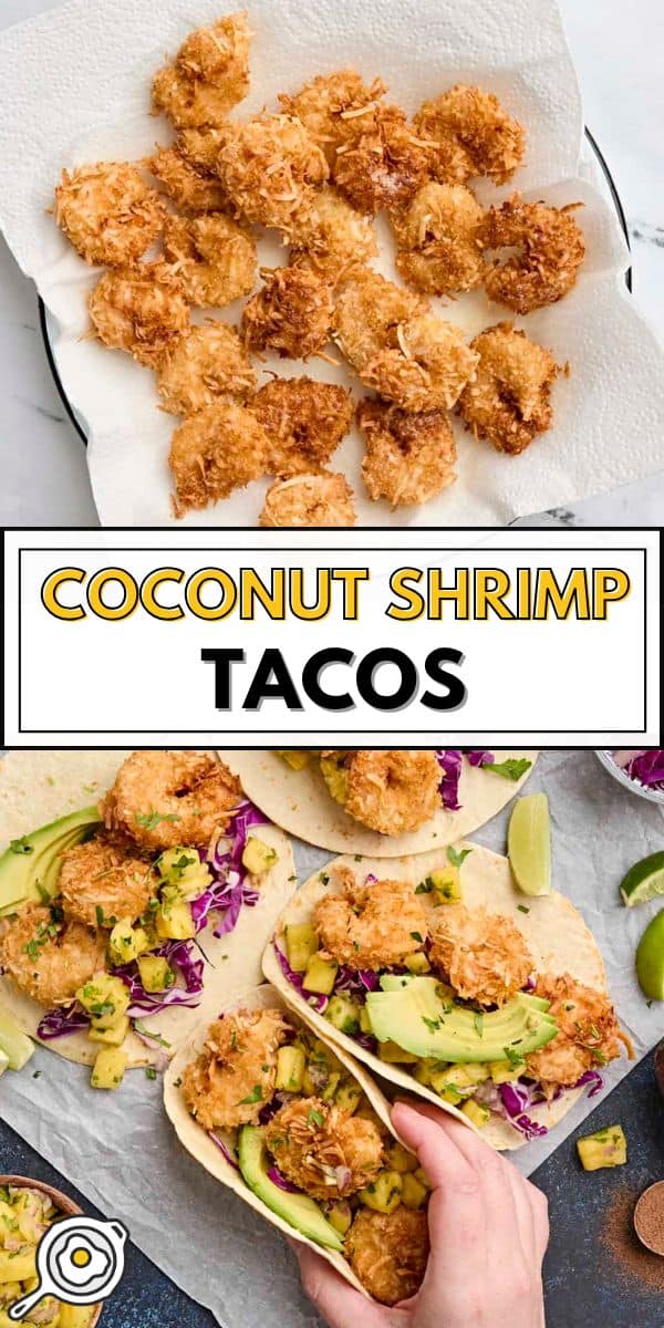 Coconut Shrimp Tacos pin image