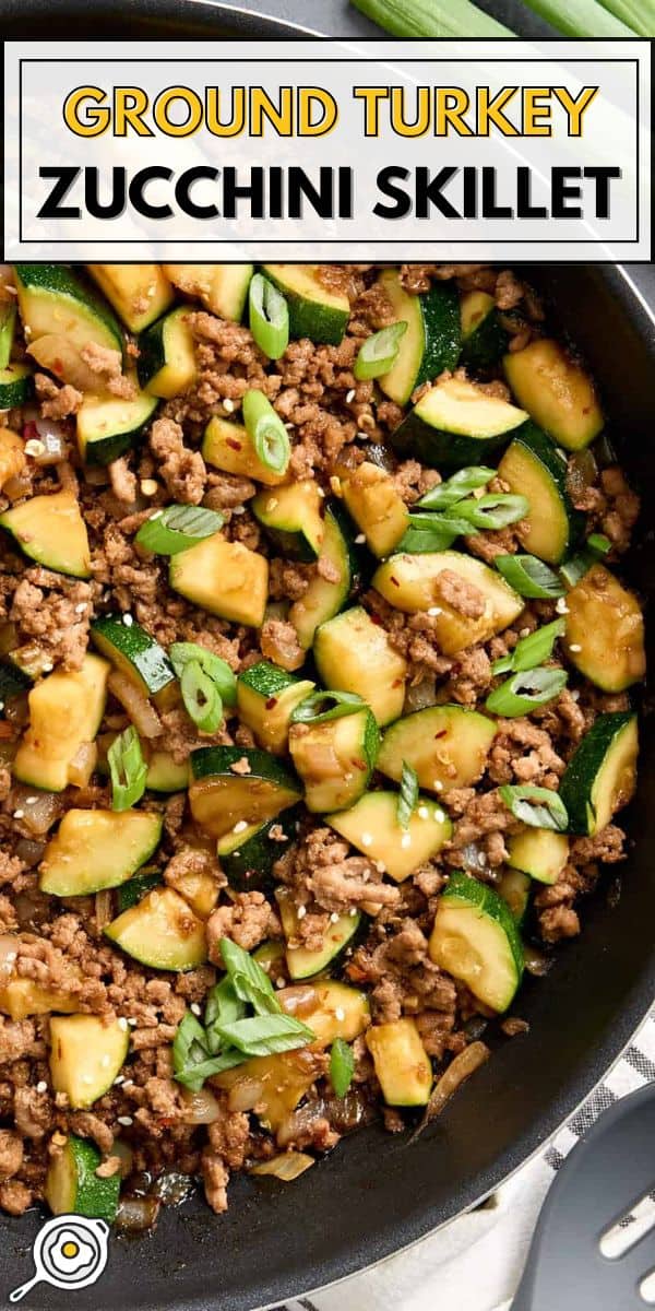 Ground Turkey Zucchini Skillet pin image