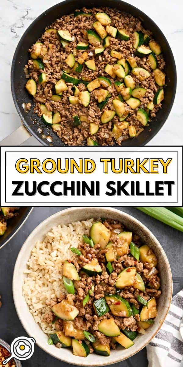 Ground Turkey Zucchini Skillet pin image