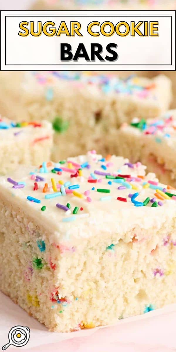 Sugar Cookie Bars pin image