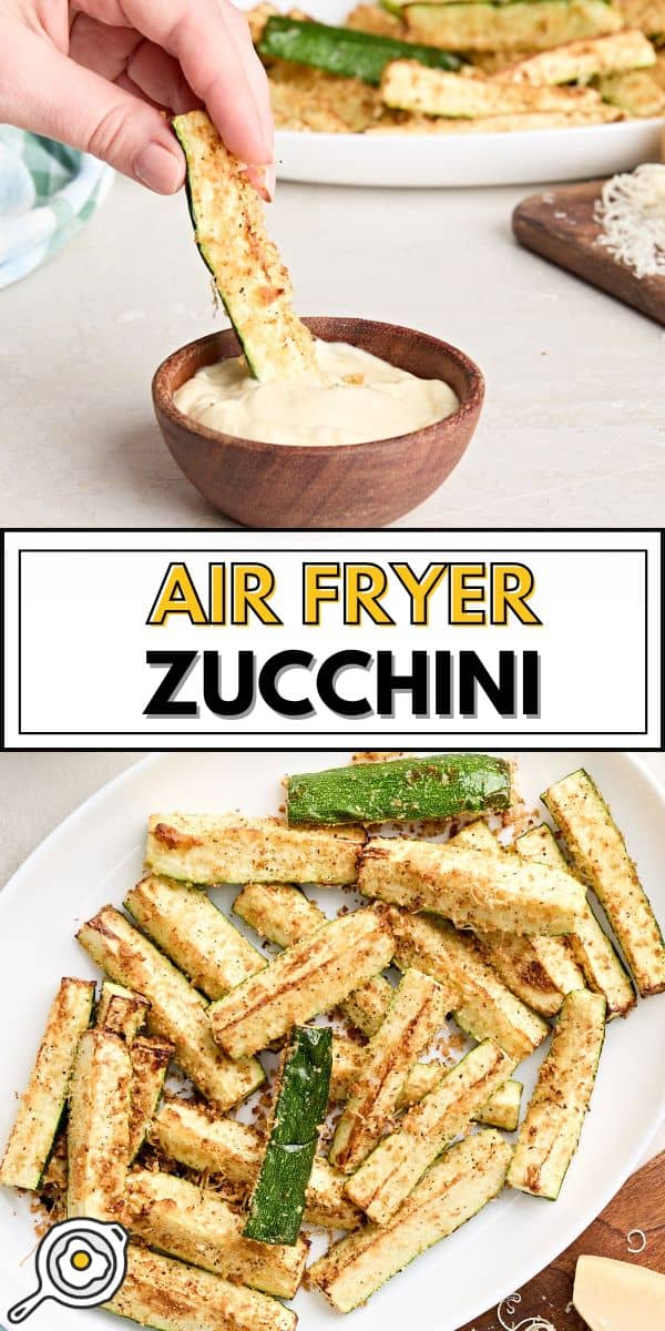 air fryer zucchini pin image