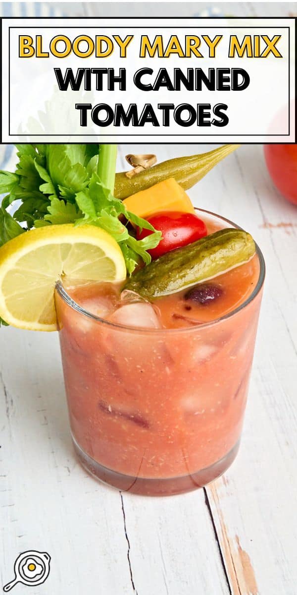 Bloody Mary with canned tomatoes pin image