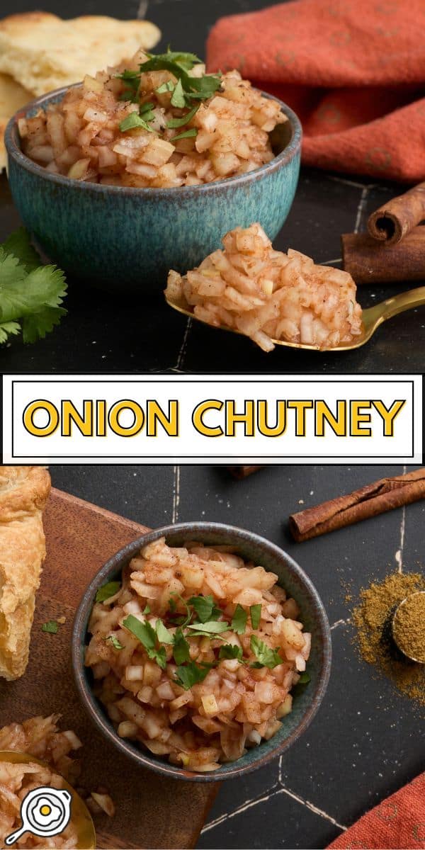 onion chutney pin image