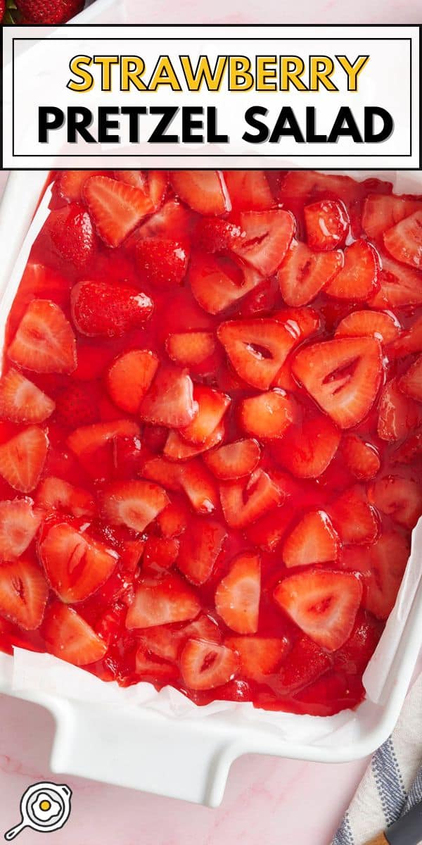 Strawberry Pretzel Salad pin image