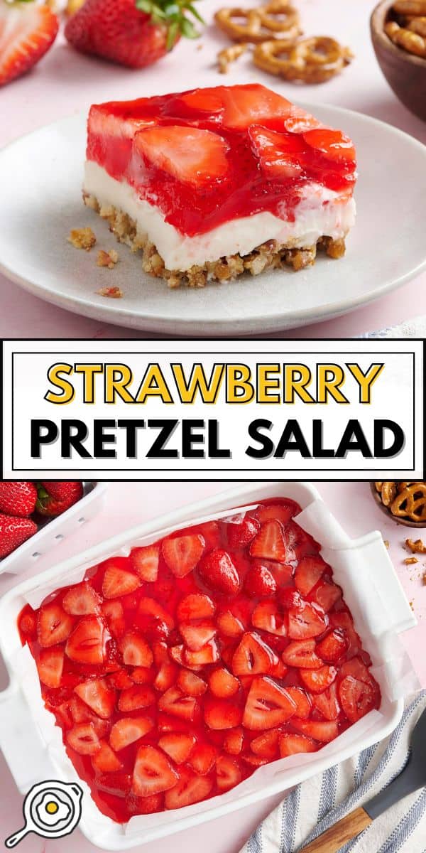 Strawberry Pretzel Salad pin image