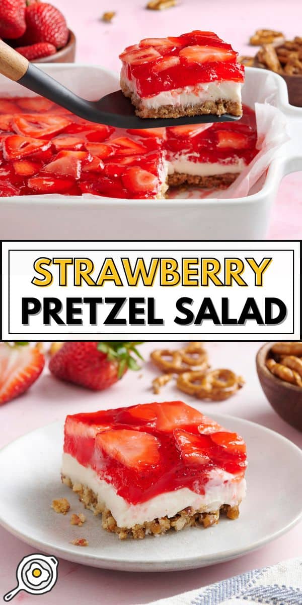 Strawberry Pretzel Salad pin image