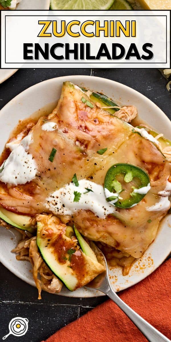 zucchini enchiladas pin image