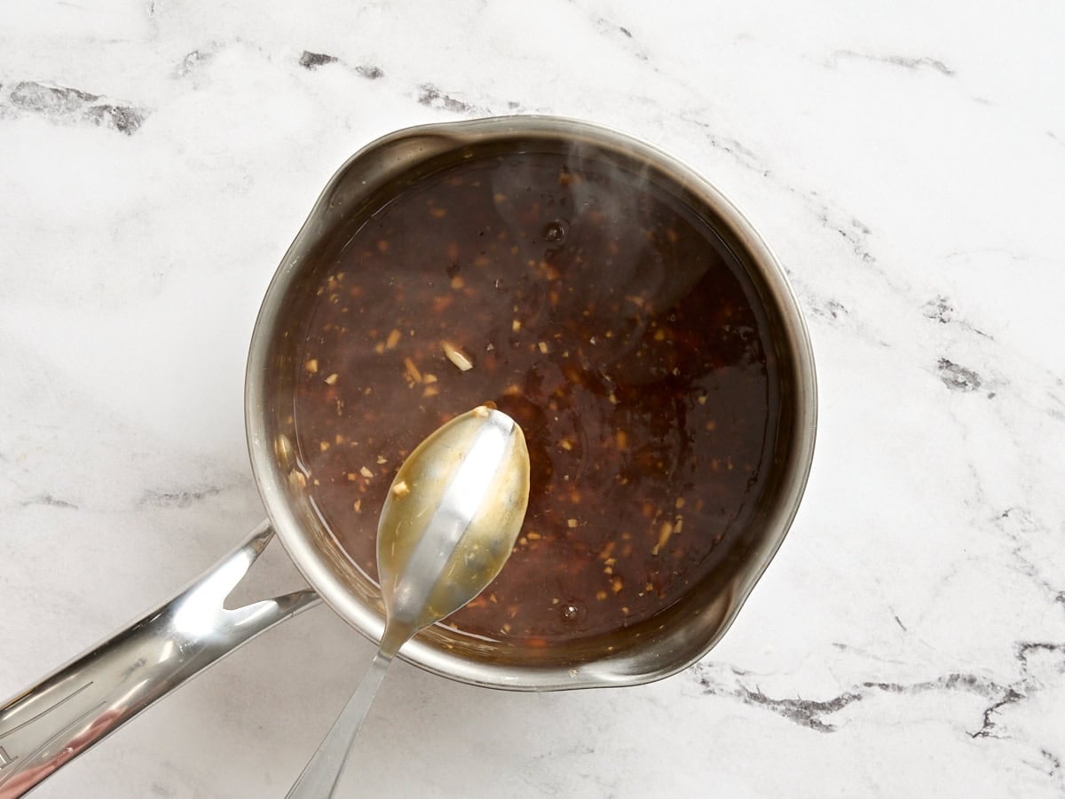 Finished teriyaki sauce.
