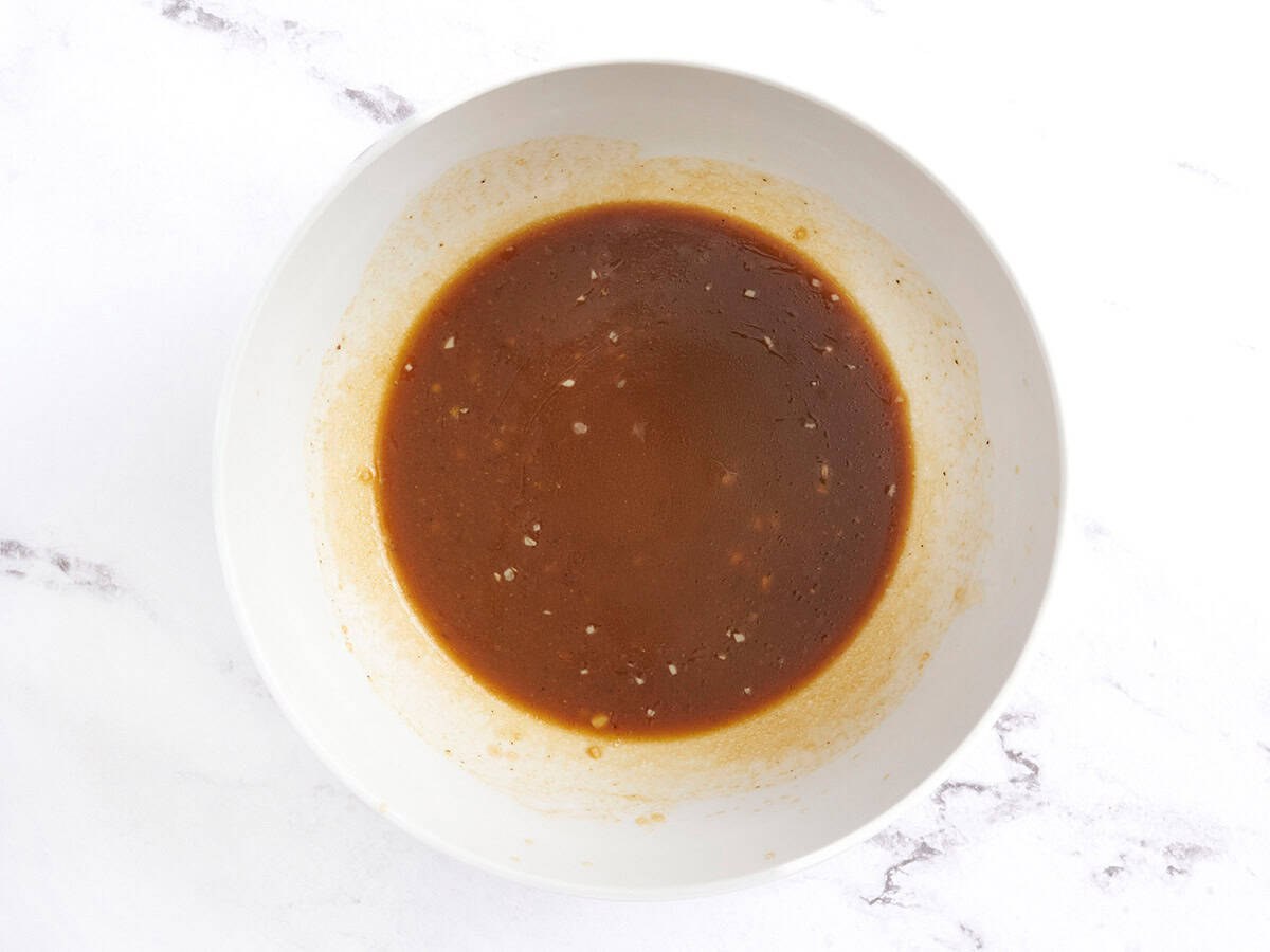 A balsamic vinaigrette in a bowl.