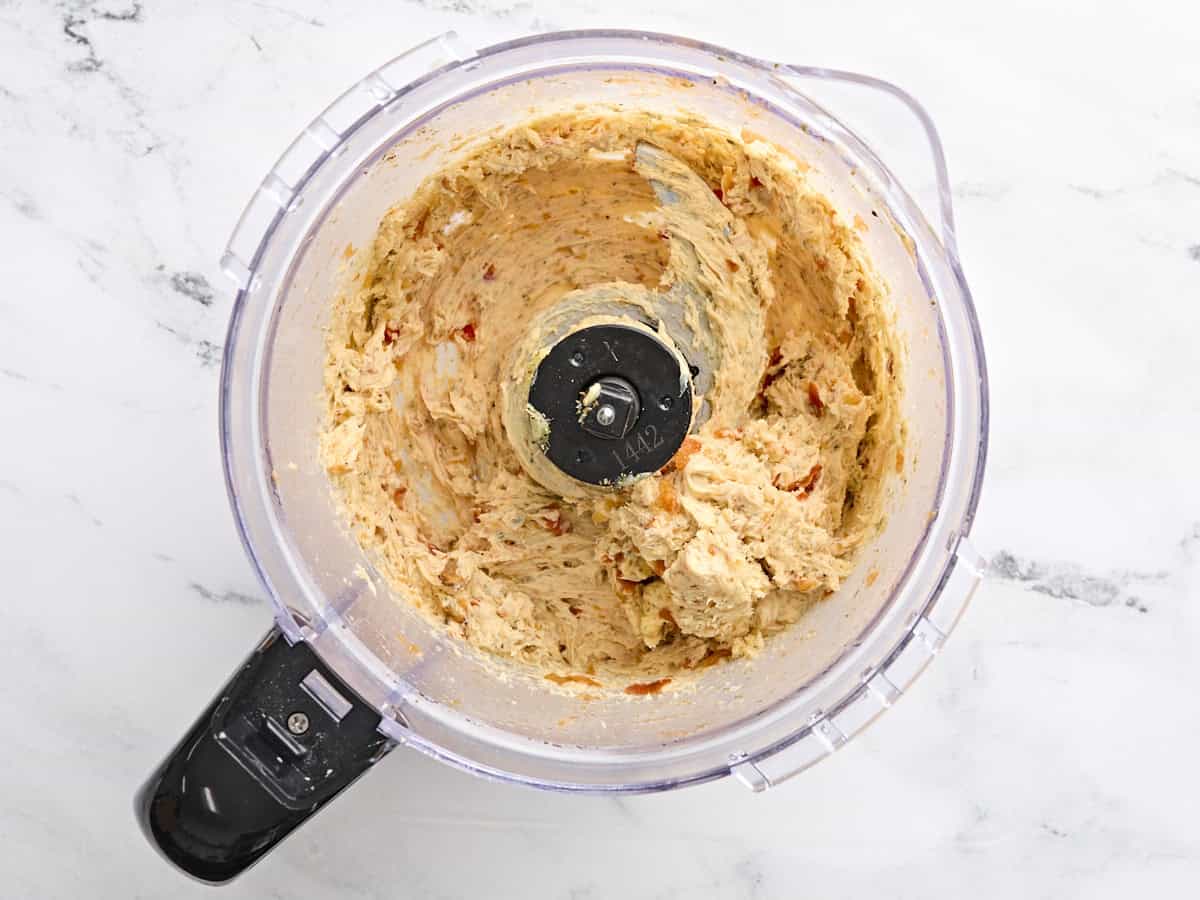Tomato butter in a food processor.
