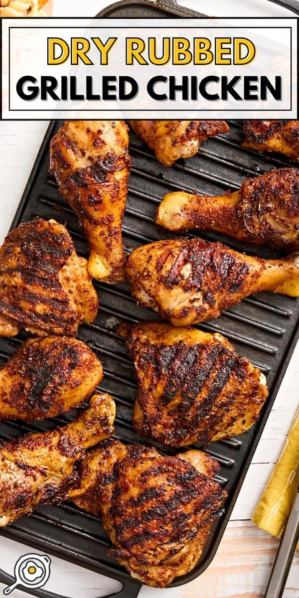 dry rub grilled chicken pin image