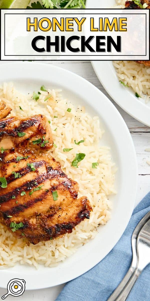 grilled honey lime chicken pin image