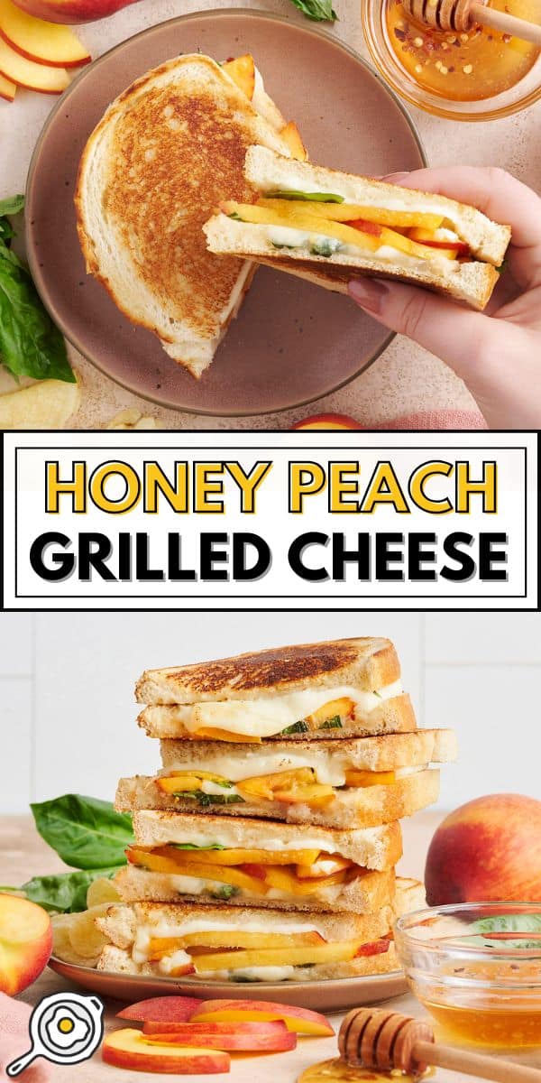 peach grilled cheese sandwich pin image