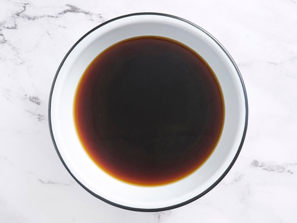 Homemade cold brew coffee in a bowl.