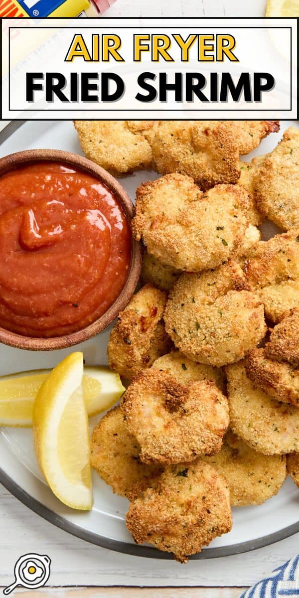 air fryer fried shrimp pin image