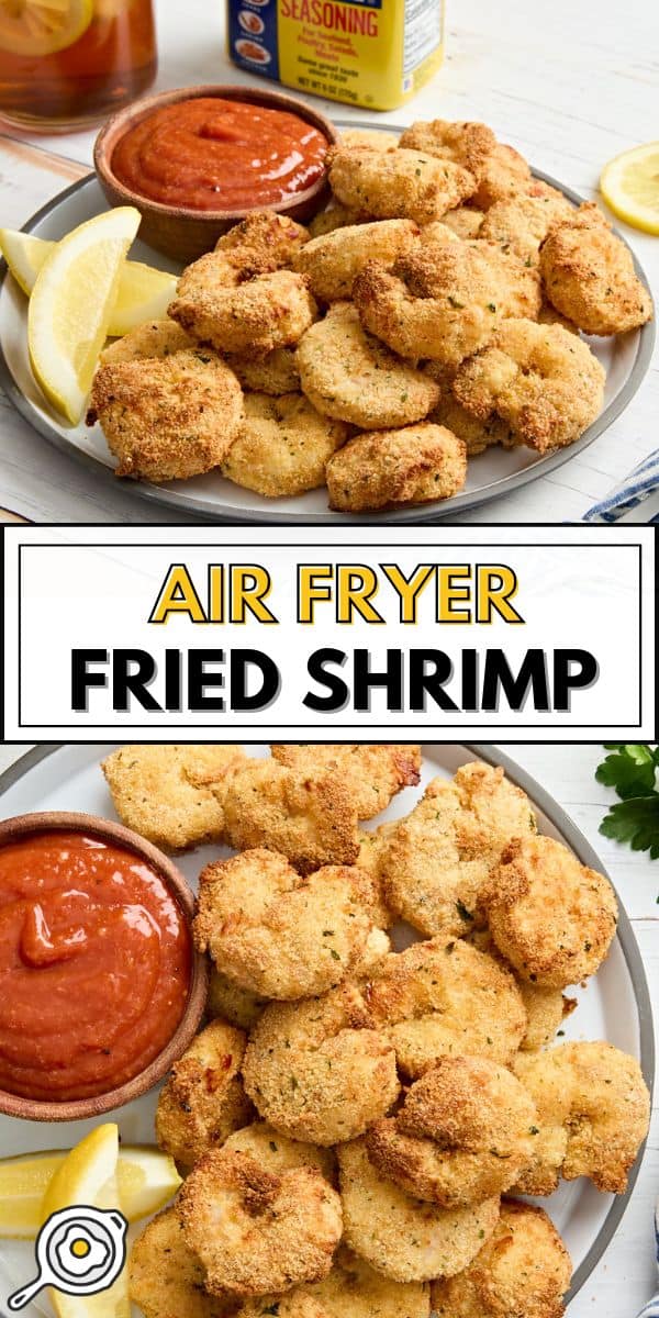 air fryer fried shrimp pin image