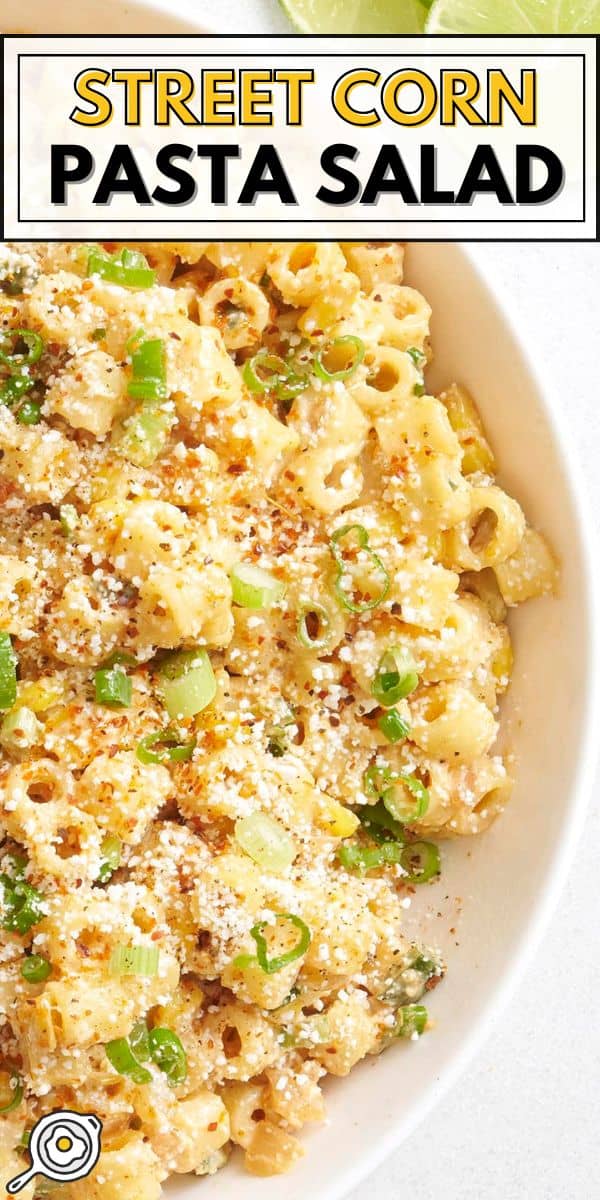 elote pasta salad pin image