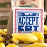 we accept ebt sign at a farmers market