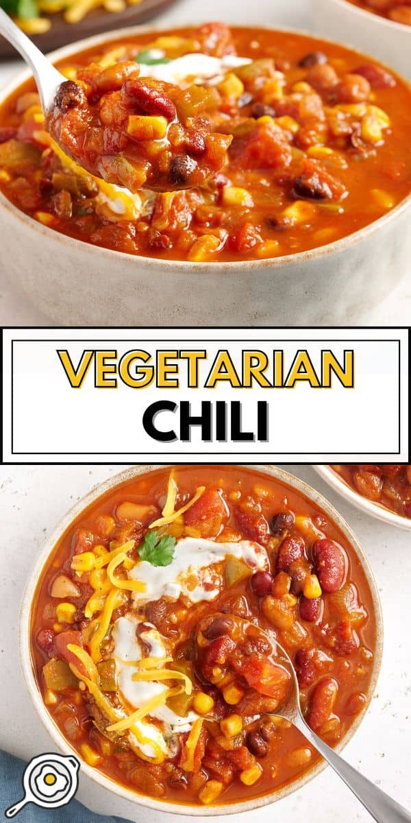 vegetarian chili pin image