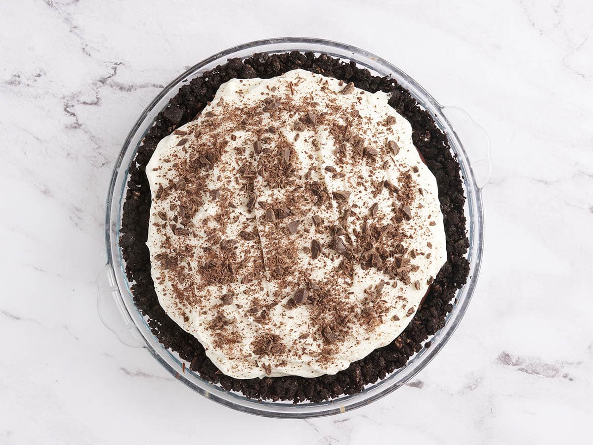 A homemade Mississippi Mud Pie.