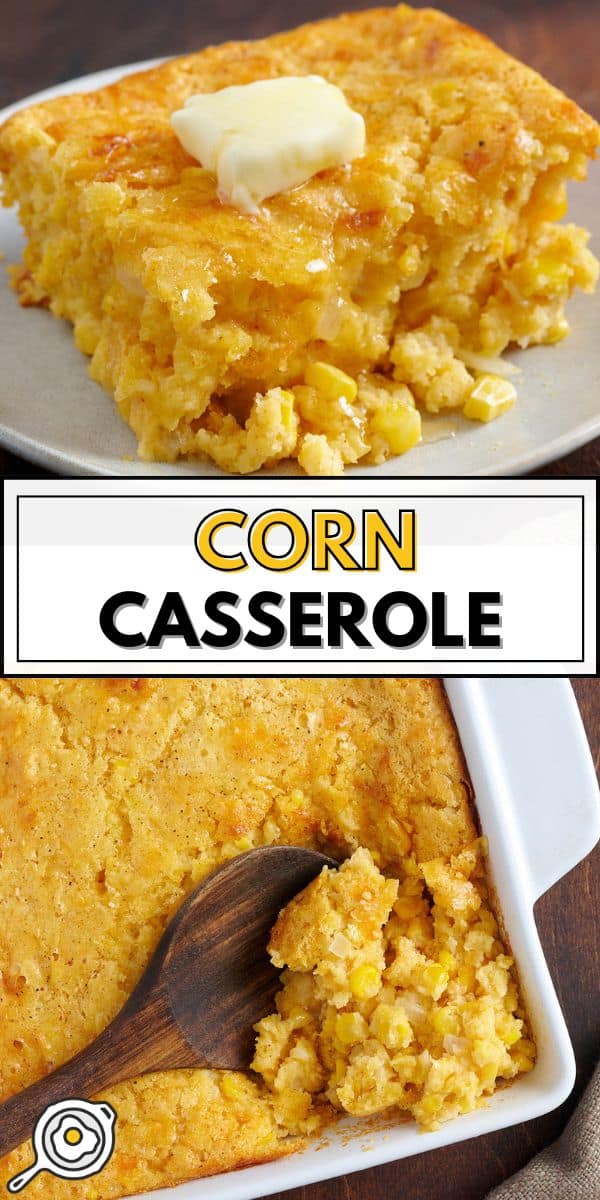 corn casserole pin image