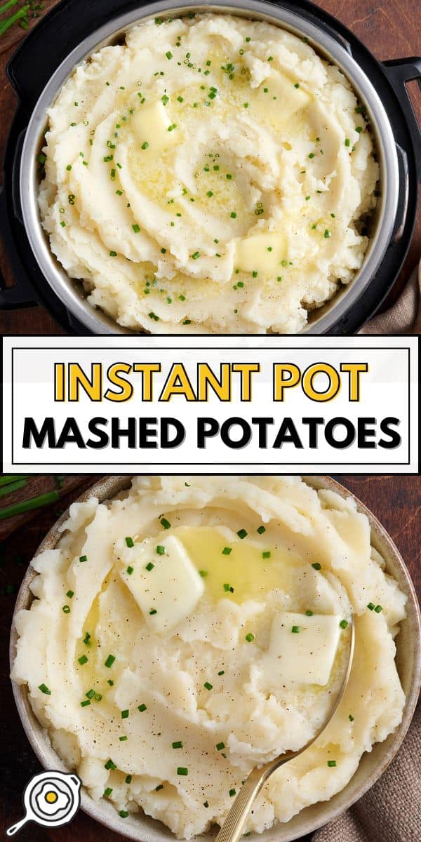 Instant Pot mashed potatoes pin image