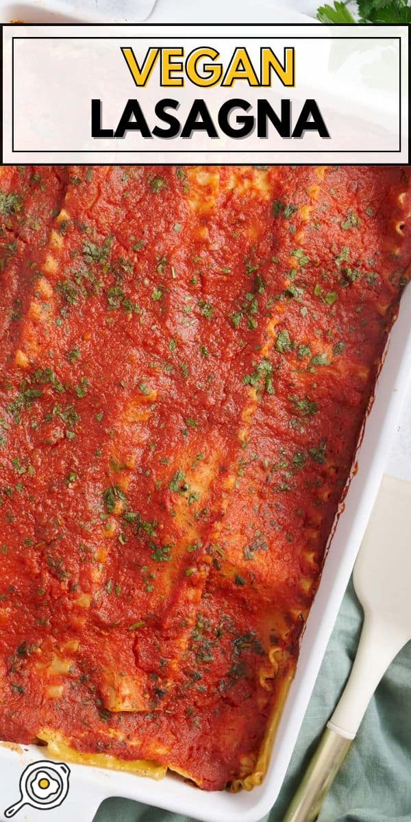 vegan lasagna pin image