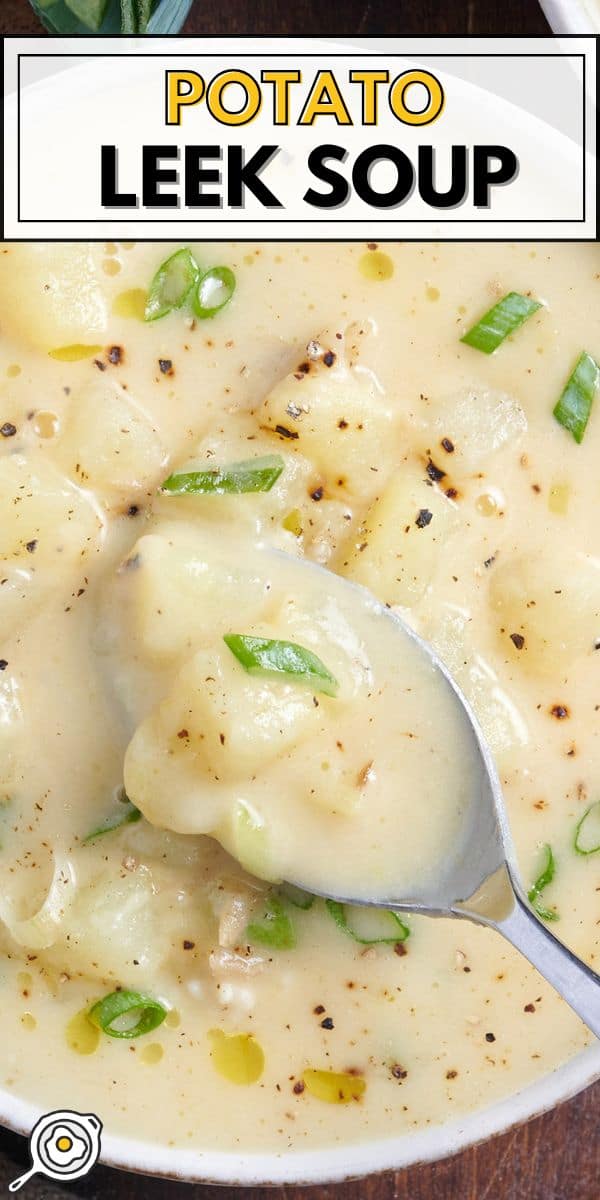 potato leek soup pin image