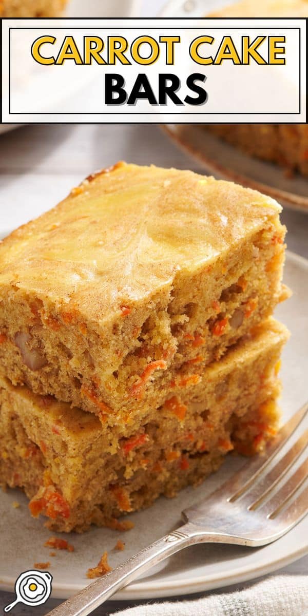 carrot cake bars pin image