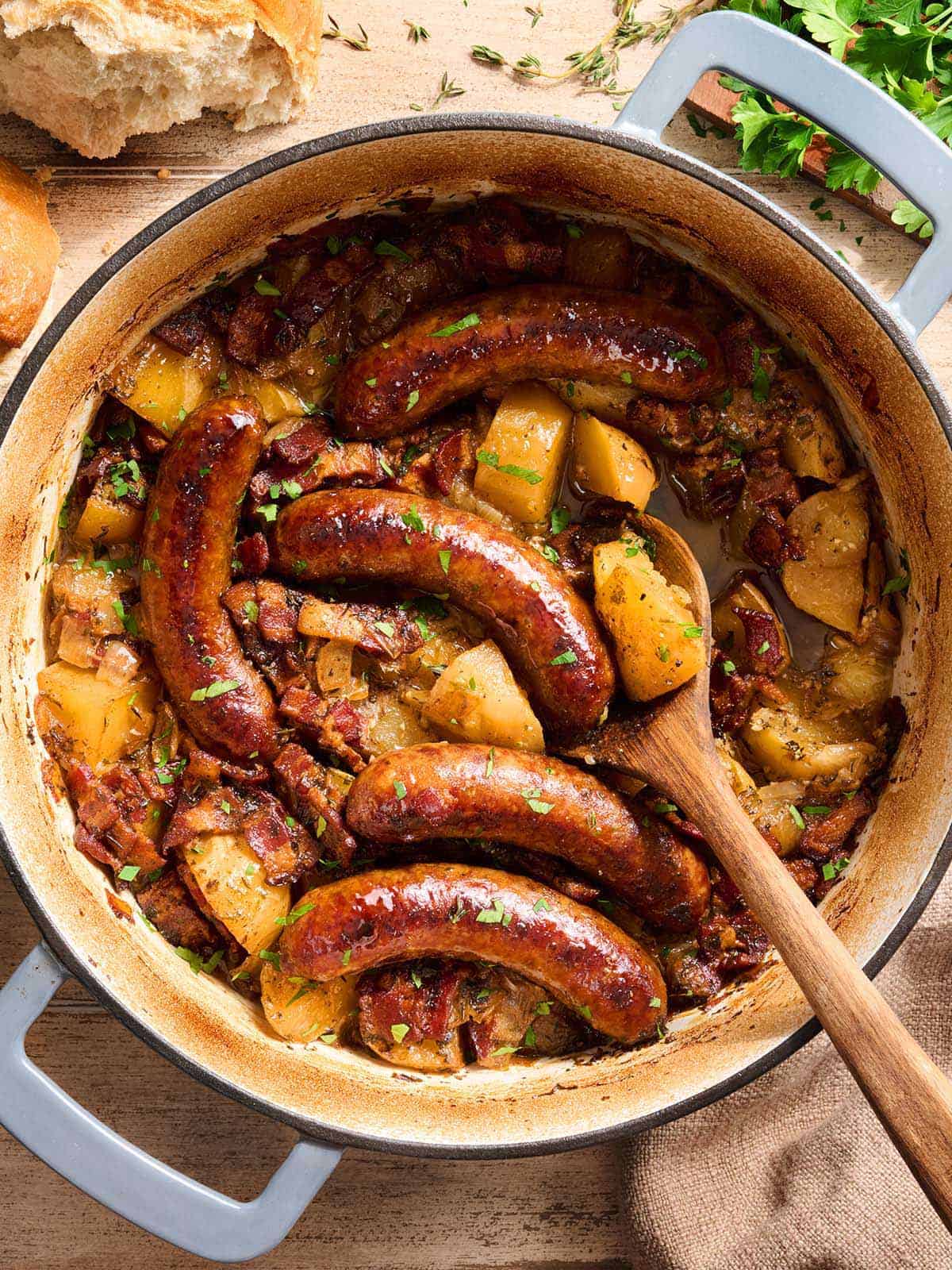 Dublin Coddle dish in a pot