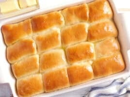 parker house rolls from overhead