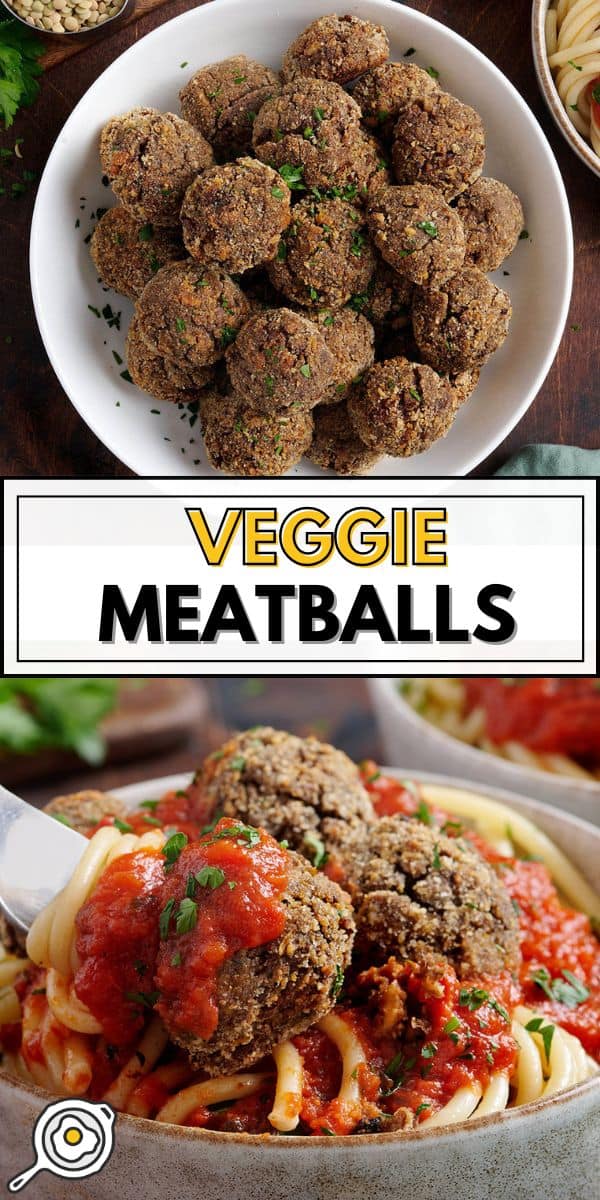 vegan meatballs pin image