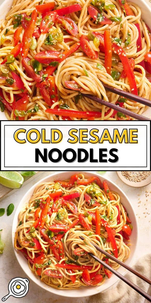 cold sesame noodles pin image