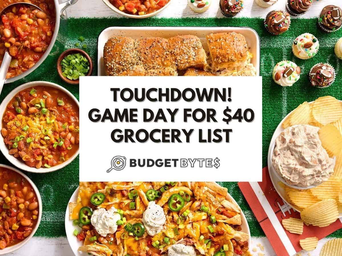 Game day spread download link image.