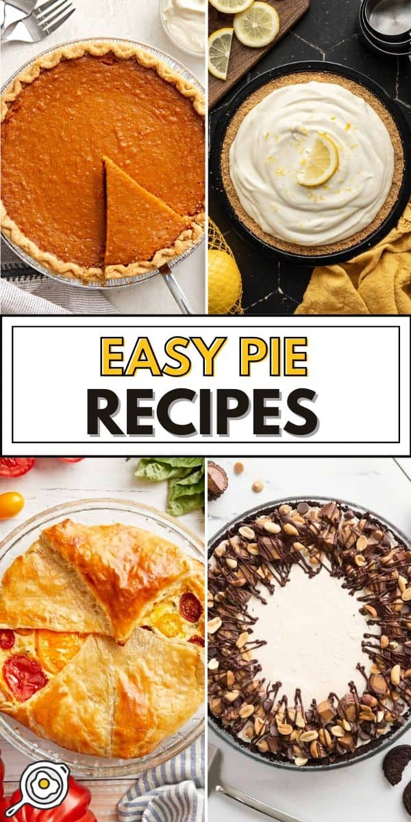 easy pie recipes pin image