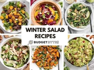 winter salad recipes collage
