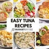 A collage of easy tuna recipes.