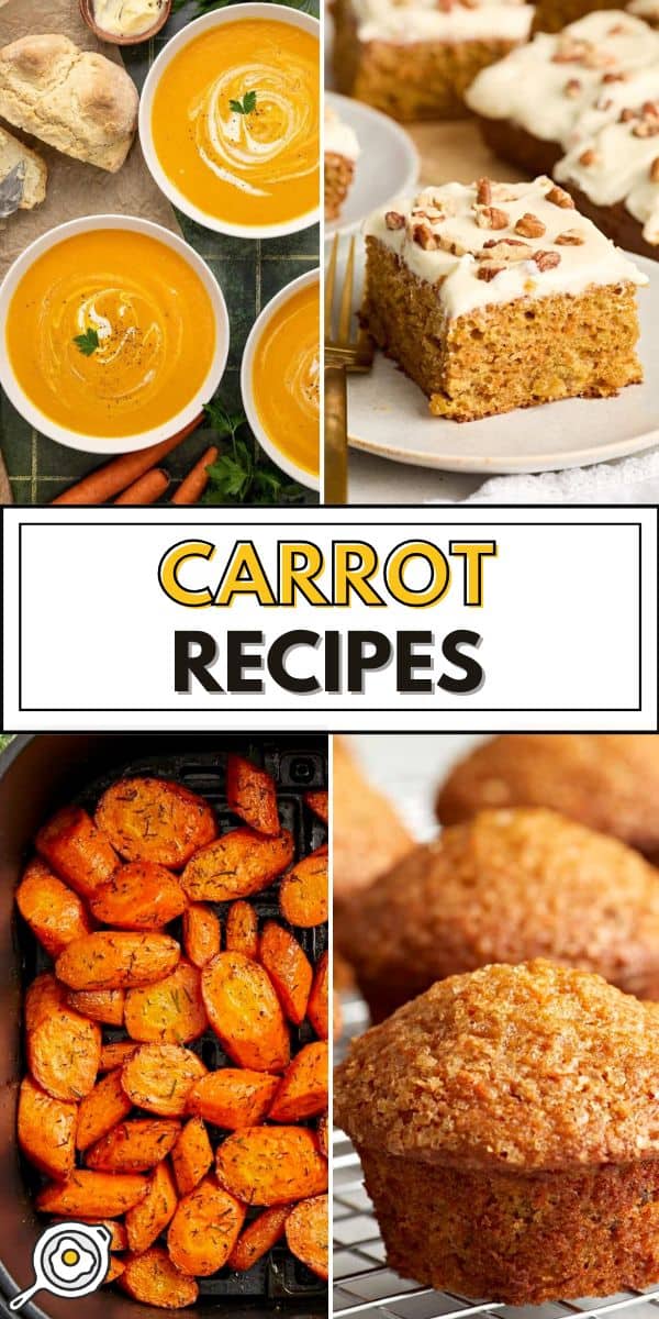 carrot recipes pin image